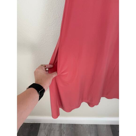 Norma Kamali Sleeveless Swing Mini Dress Coral Size Medium - Picture 6 of 7